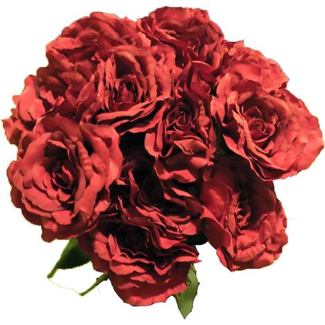 Bouquet de 11 roses artificielles Saint Valentin Passion H 75 cm (1/3)