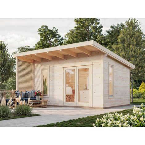 Abri de jardin en bois Grace 14,5 m2 Naturel (1/4)