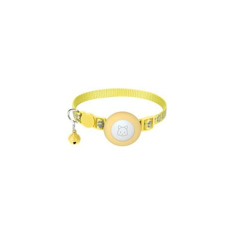 Collier pour chatons et petits animaux de compagnie, avec sangle en nylon réfléchissante douce et résistante, jaune. (1/5)