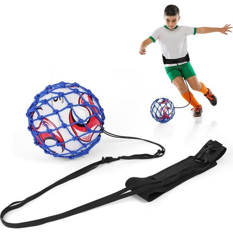 Football Kick Entraîneur Solo Entraînement, 5 Griffe Tissu Football Volleyball Rugby Trainer, Ceinture Réglable pour Enfants et Adultes Débutants, Convient aux Balles Taille 3, 4, 5