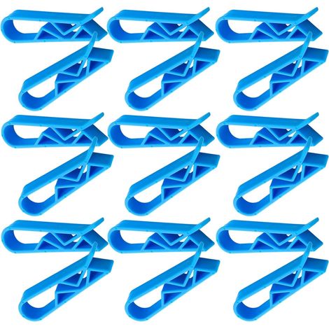 ibasenice Clips pour sacs poubelle en plastique bleu, lot de 24 (1/5)