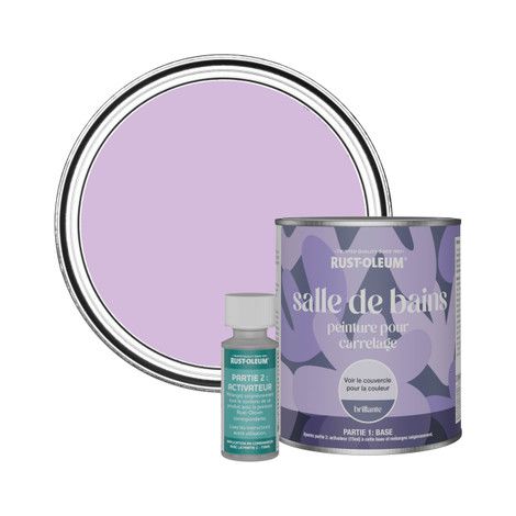 Peinture pour Carrelage de Salle de Bain, Finition Brillante - Macaron 750ml