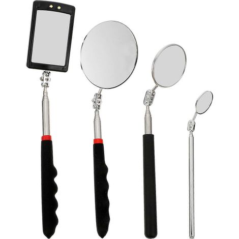 Lot de 4 miroirs d'inspection télescopiques et flexibles (1/5)