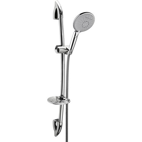 Set Saliscendi CASCADE 2.0 Damast - Asta 107 Inox Cromato (Ø 25 mm) - Doccia a 5 Getti (1/4)