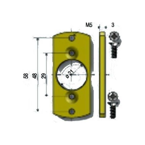 Plaquette LO LS40 pour moteurs Somfy Ø40mm 9147337