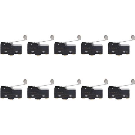 10 interrupteurs à levier à galet à charnière longue pour montage sur panneau, AC/DC, micro-interrupteur basique Z-15Gw2-B (1/5)