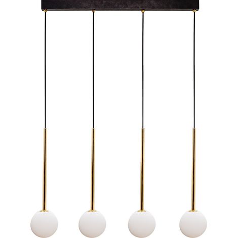 Zumaline ALI Stabpendel-Deckenleuchte, Schwarz, Gold, 5x G9