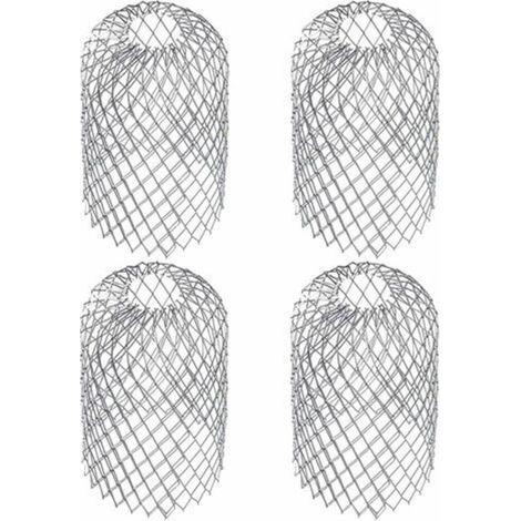 Lot de 4 protège-gouttières en métal, filtre extensible, filtre à feuilles, protection de descente de gouttière (1/5)