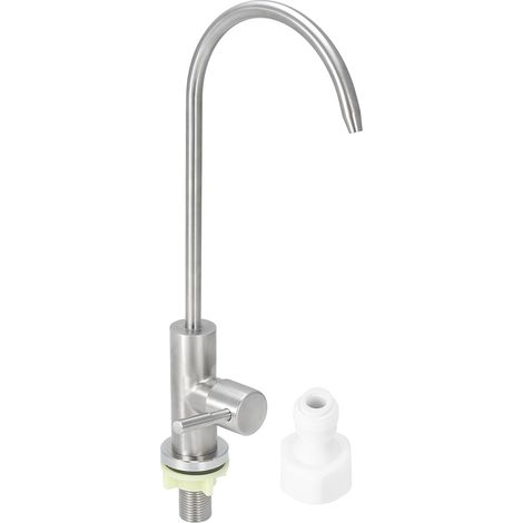 Robinet de cuisine fileté G1/2 po avec filtre à eau sans plomb pour systèmes de filtration par osmose inverse (tuyau en forme d'oie) (1/5)