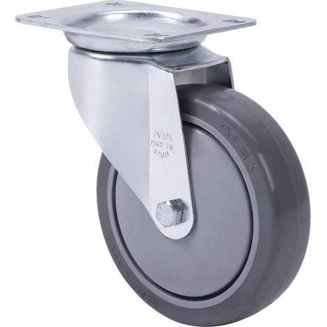 rueda giratora placa 10zv100cp-puisb polip.-poliur.gris eje bolas (1/2)