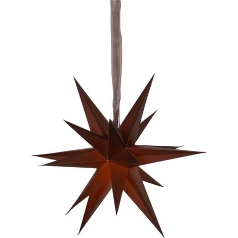 Étoile en papier 3D Star Trading « Décembre », 18 branches, marron, Ø 45 cm