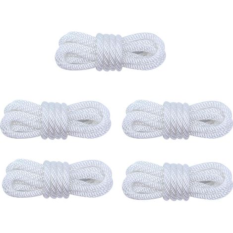 5 pièces Corde de démarrage à rappel 4,8 m pour Honda GX160 GX200 GX100 GX120 5,5 HP 6,5 HP Tondeuse à gazon Tronçonneuse Coupe-bordure Taille-haie Découpe-herbe Remplacement moteur 28462-ZH8-003 2846 (1/5)