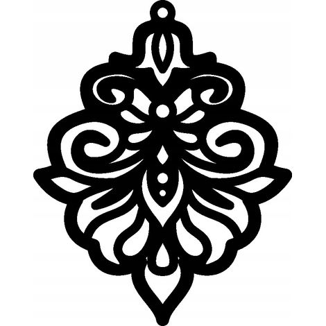 Durchbrochener Ornamentanhänger Z2a, schwarzer Hintergrund