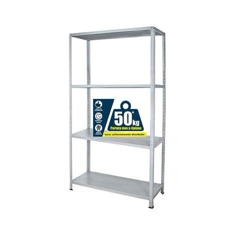 SCAFFALE METALLO 4 RIPIANI