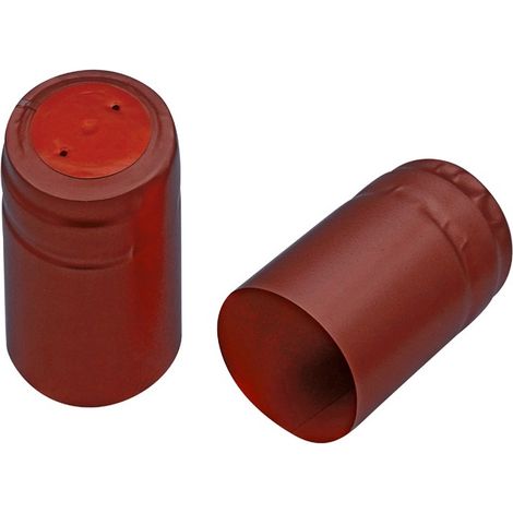 Capsule Termoretraibili Rosse Satinate Ø 31X H 55 mm Confezione da 100 pz (1/2)