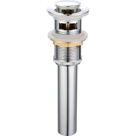 Bathroom drain, retractable drain plug, vanity unit, spare parts, drain parts, drain plug, drain pipe, with replacement instructions (overflow type) (1/3)