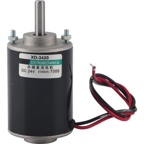 Moteur électrique DC XD-3420 Aimant permanent 30W 24V 7000 tr/min haute vitesse couple élevé (1/4)