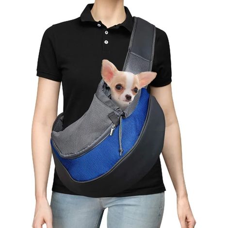 Bolsa de transporte para perros y gatos pequeños - bolsa de mano transpirable y cómoda, adecuada para animales de hasta 5 kg (1/5)