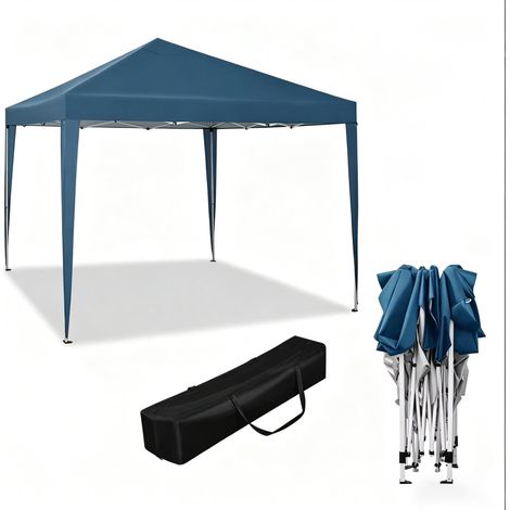 Pavillon pliant 3x3 m en tissu Oxford 210D avec toit réglable pour extérieur (1/5)