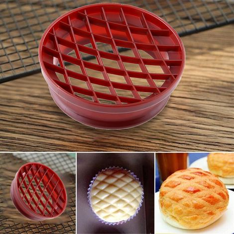 Moule à pain d'ananas en forme d'ananas pour biscuits et pâtisseries, presse à motifs en treillis, outil de cuisson. (1/5)