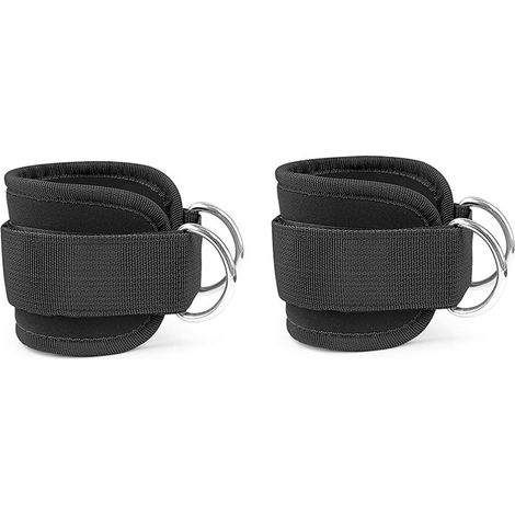 Sangles de cheville pour machines à câbles, lot de 2, noires (1/5)