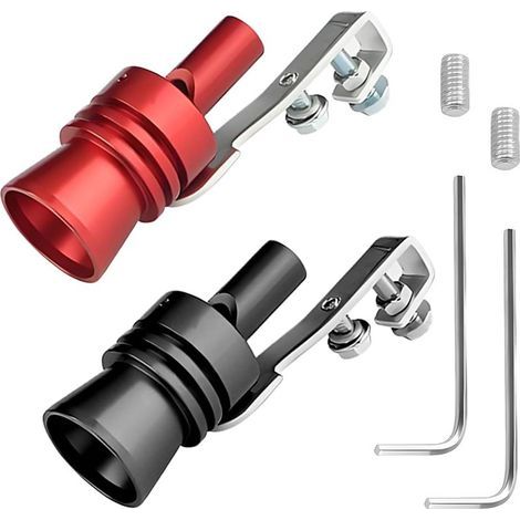 2Pcs Turbo Whistle,Sifflet Pot Echappement Voiture,Bruit Voiture Sport,Sifflet Echappement,Sifflet De Voiture Turbo Sound Xl,Sifflet Turbo D'Échappement En Aluminium,Pour Tous Les Modèles De Véhicules (1/5)