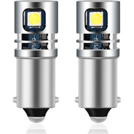 2 pièces BA9S 53 T4W ampoule LED 12V 5 LEDS 3030 6000K blanc pour voiture carte éclairages feux côté marqueur feu clignotant feu arrière plaque d'immatriculation lumière
