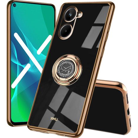 Realme 10 4G Hülle, Electro Ring, Schwarz (1/5)