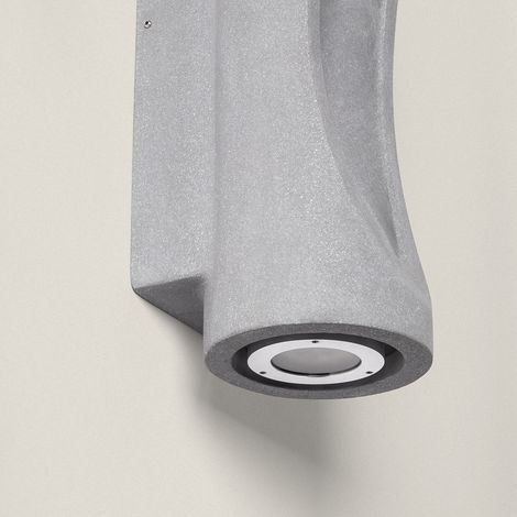 LED-Wandleuchte Außen Dimmbar 12W Zement Large Brinvo Steingrau