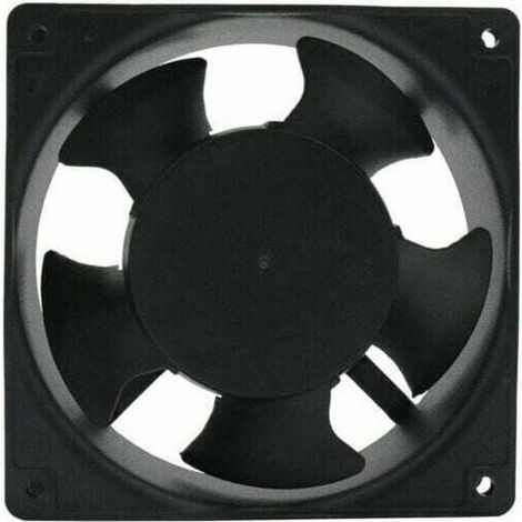 Ventilateur axial cheminée 120x120x38mm - Pales métal silencieux et 耐热 - Universel insérable - Évacuation fumée efficace - Propriétaires de cheminées