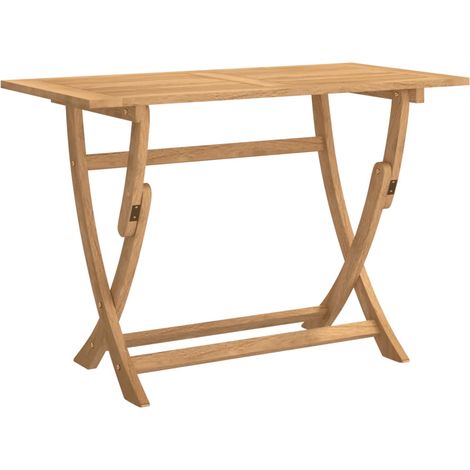 Table pliable de jardin 110x55x75 bois d'acacia solide (1/5)