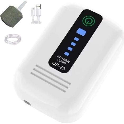 Aérateur d'Oxygène pour Bassin Jardin Compact et Silencieux Pompe USB Puissante Hydroponique Extérieur Aquarium-AUTRES (1/5)