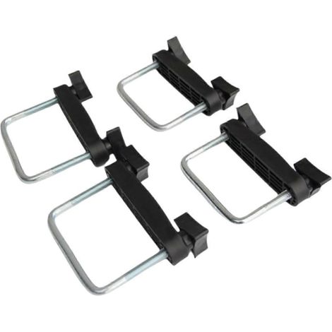 Kit de fixation pour barres de toit de voiture avec boucles et boulons en U (1/4)