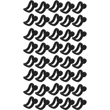 40 Stück Kleiderbügelverbinder, rutschfest, Mini-Samtbeflockung, Kleiderbügelverbinder für Schönheitssalons, Schwarz (YMMR) (1/5)