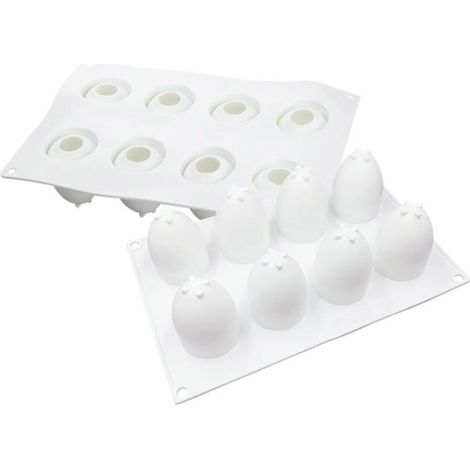 Moules à œufs en silicone, gâteaux mousse, pudding au chocolat, moulins à pâtisserie en silicone (1/5)