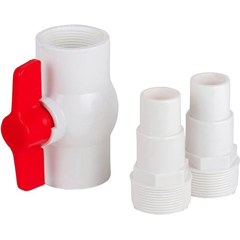 AR512 est un adaptateur de vanne de commutation adapté aux diamètres de tuyau de 38 mm et 32 mm, une vanne à bille avec une poignée en T et un adaptateur d'arrêt d'eau de piscine (CJY). (1/4)