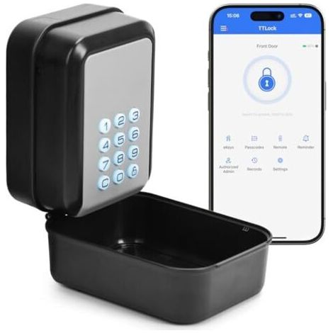 TTLock Smart Key Safe [Bluetooth 12-stellige PIN] für Haus, Garage, Wohnung