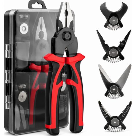Pinze Pinza Multiuso 5 in 1 Con 5 Teste Intercambiabili con Custodia SJP8029