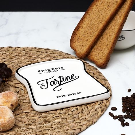 Assiette Toast Bistrot 17x16cm (1/4)