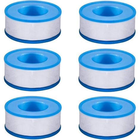 Tuyau Ptfe Eau Plombiers Téflon de Plomberie Joint Rubans d'Étanchéité pour Tête de Tuyau de Douche 6 Rouleaux 3/4 Pouces(18m) (1/5)