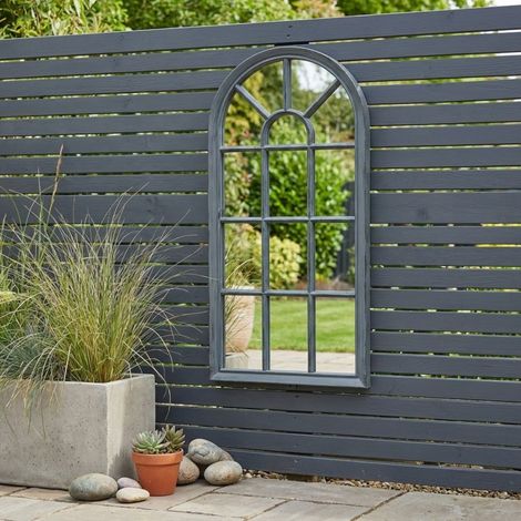Lunaria Slate Arched Garden Mirror (1/2)