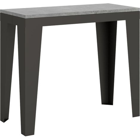 Consolle Allungabile 90-196x40x77 cm in Nobilitato Grigio (1/4)