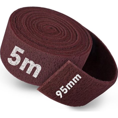 Schleifvlies Rolle 5 m 95 mm Korn 400 Holz Edelstahl Metall 400 grit (1/5)