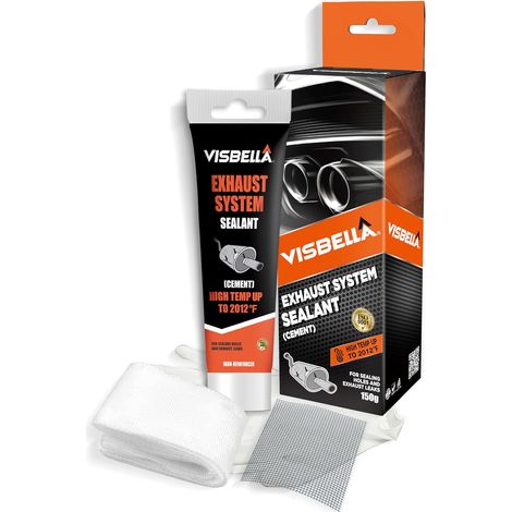 Pâte de réparation d'échappement - Mastic d'étanchéité résistant à la Chaleur - étanchéité au gaz - Kit de réparation pour Silencieux de Voiture, tuyaux d'échappement (150g kit) (1/5)