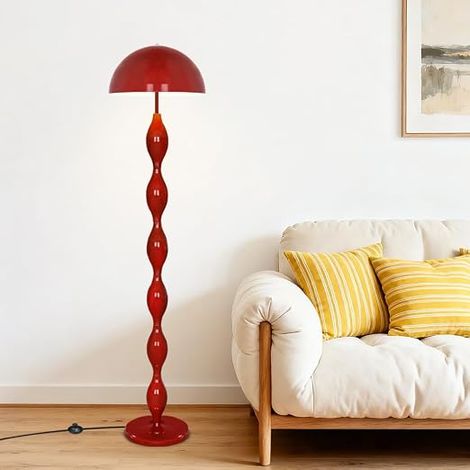 Mushroom Lamp, Vintage Floor Lamp with E27 Socket, Floor Lamp for Bedroom, Living Room, Office, Reading, Retro Design, Iron Lampshade, Nordic Style (1/5)