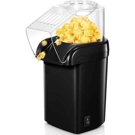 Machine a Pop corn à Air Chaud 1200W,Ménages, Poping Rapide En 2 Minutes,Sans Graisse Ni Huile,Incl. CuillèRe à Mesurer De MaïS,Design Compact, Pour Les Films à La Maison Et Les FêTes De NoëL (1/5)