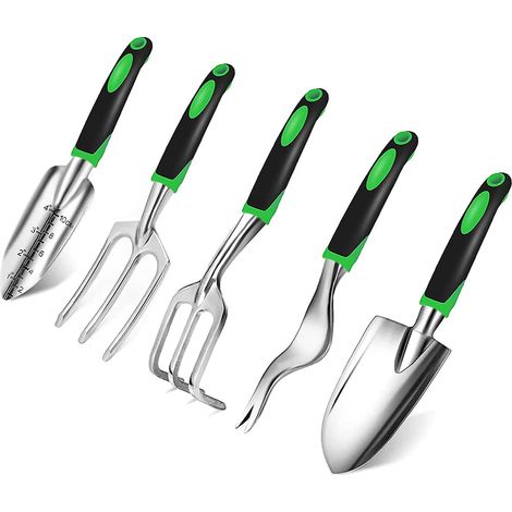 Garden Tools Set, Outdoor Gardening Hand Tool Kit With Trowel Shovel Rake Cultivator Weeder Fork,gardening Craft Tools For Indoor Outdoor Lawn Yard, G (1/5)