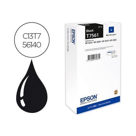 Tinta original epson t7561 negro l c13t756140 50ml