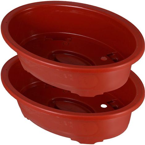 Lot de 2 pots de culture pour bonsaï, pots de fleurs ovales en plastique avec trous de drainage, pour plantes succulentes, jardinage d'intérieur ou sur balcon. (1/4)