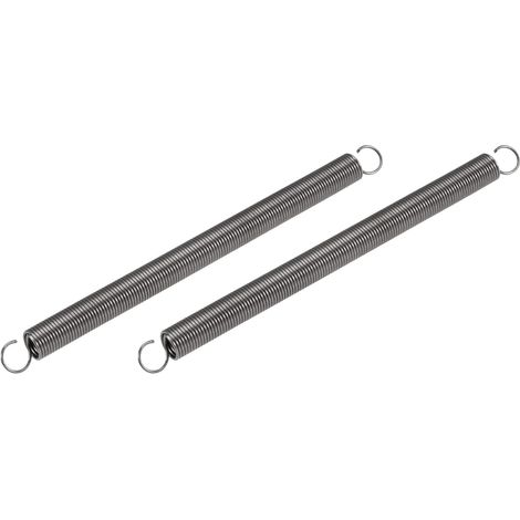 150mm Free L Double Hook Spring Pull Tension 2Pcs Black Metal Extension Coil Springs for Industrial Machinery (1/4)